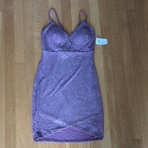 Sparkly Purple Mini Dress